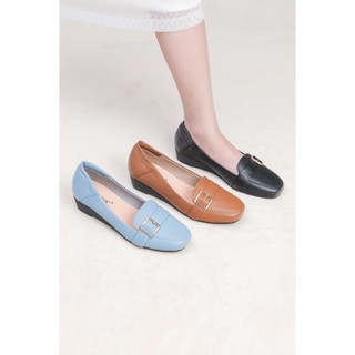 [XẢ KHO] Giày Búp Bê Đế Xuồng Da Thật Gắn Khoá Pixie X596