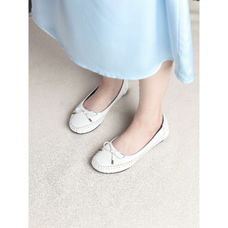 Giày Búp Bê Bệt Da Thật Siêu Êm Gắn Nơ Nhỏ Pixie X603