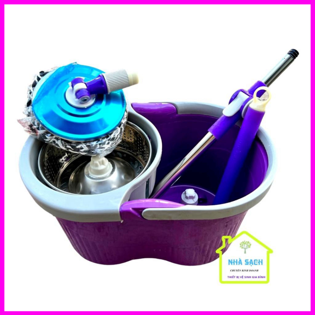 Bộ Lau Nhà 360° / Bộ Lau Nhà Inox, Thùng Lau Nhà Thông Minh 360°