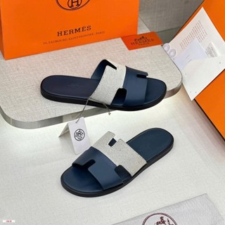  Dép Hm Nam Canvas Bicolor Navy White Best Quality 