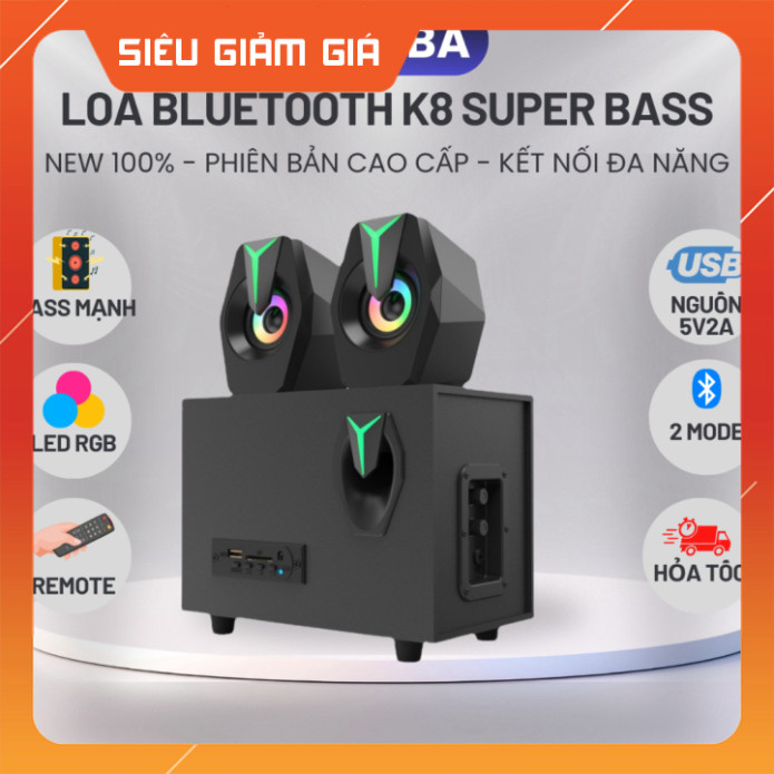 Loa máy tính bluetooth Prime Gaming LUVIBA có đèn led LOA K8