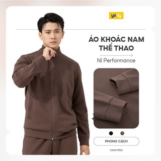 [SALE] Áo khoác nỉ nam YODY áo khoác thể thao, vải mềm mại, co giãn thoải mãi TRA- SWM7004