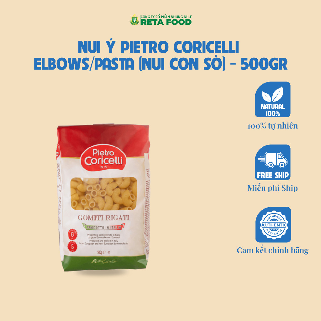 Nui Ý Pietro Coricelli Elbows/Pasta (Nui Con Sò) 500gr