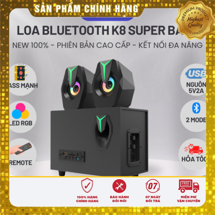 Loa máy tính bluetooth Prime Gaming LUVIBA có đèn led LOA K8