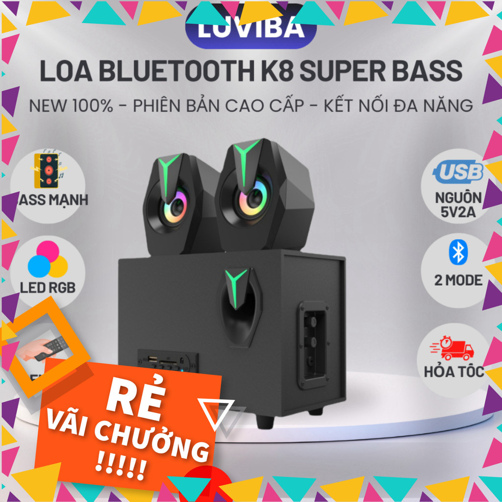 Loa máy tính bluetooth Prime Gaming LUVIBA có đèn led LOA K8