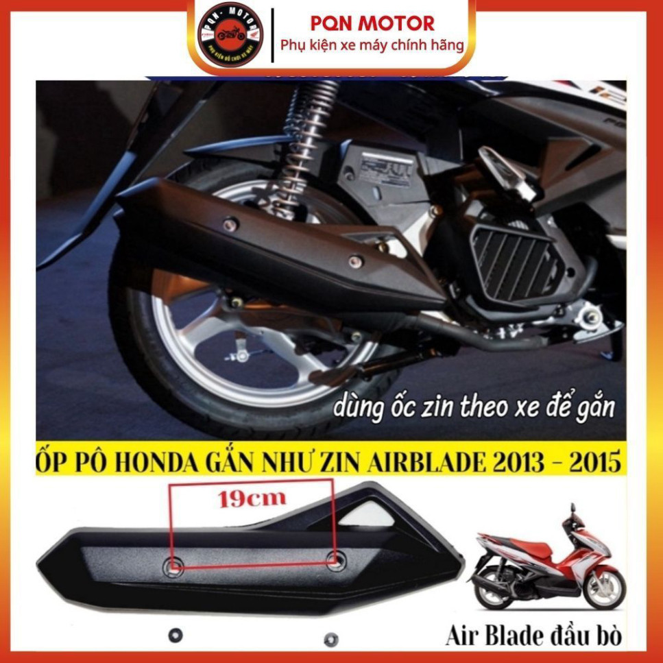 [AB 2013 – 2015] Ốp Pô Gắn AB 2013, AB 2014, AB 2015 Nhựa ABS Mẫu Zin Honda, Full Bộ Khung Viền Biển