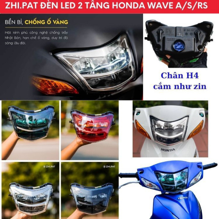 Đèn led 2 tầng WAVE A/S/RS/ chính hãng ZHIPAT Wave 110 Từ 2017 - 2026