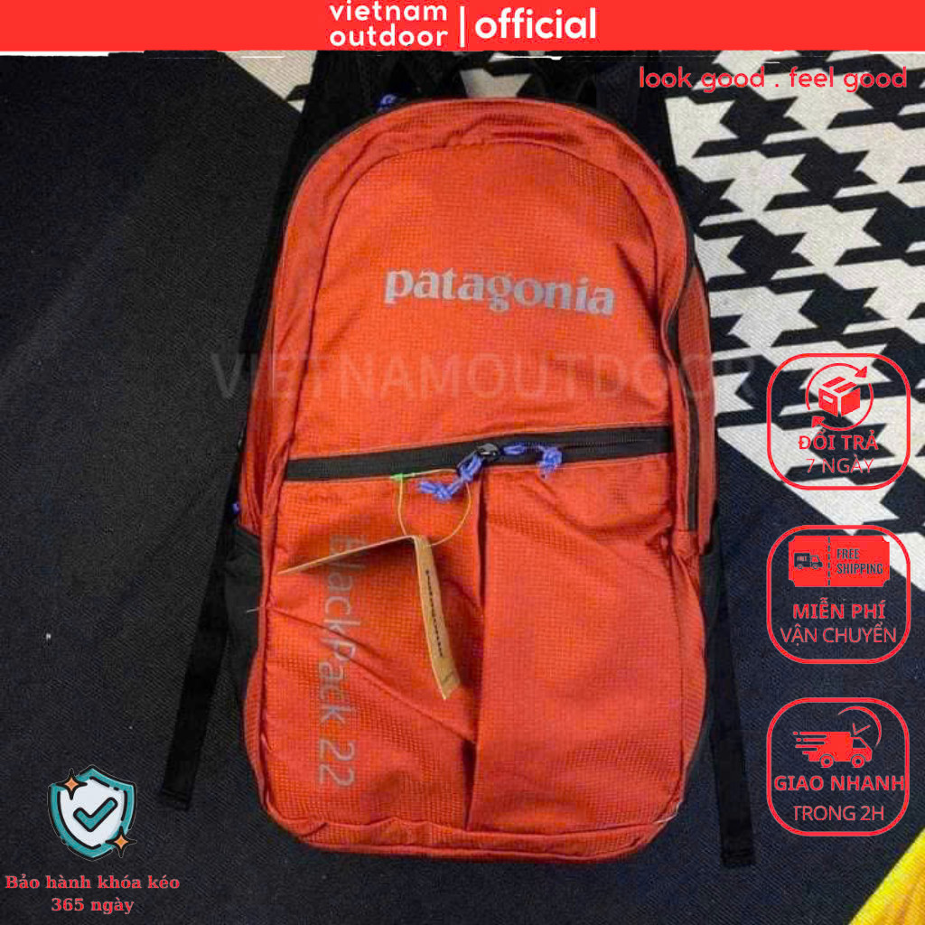 Balo Xếp Gọn Chống Thấm Nước Patagonia Siêu Nhẹ 22L - Đựng Laptop 13-14 inch - Balo Du Lịch, Đi Chơi