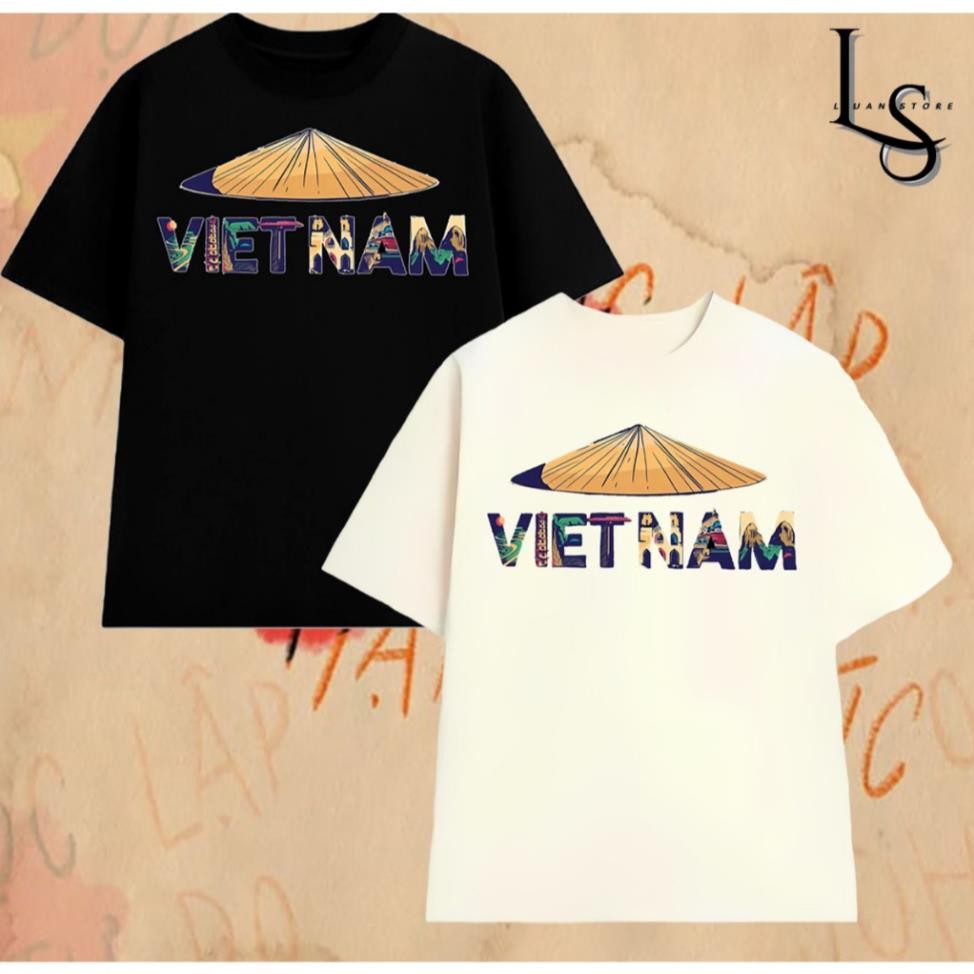 Áo thun unisex nam nữ, yêu nước “vietnam nón lá” in 1 mặt, chất liệu cotton cao cấp ut