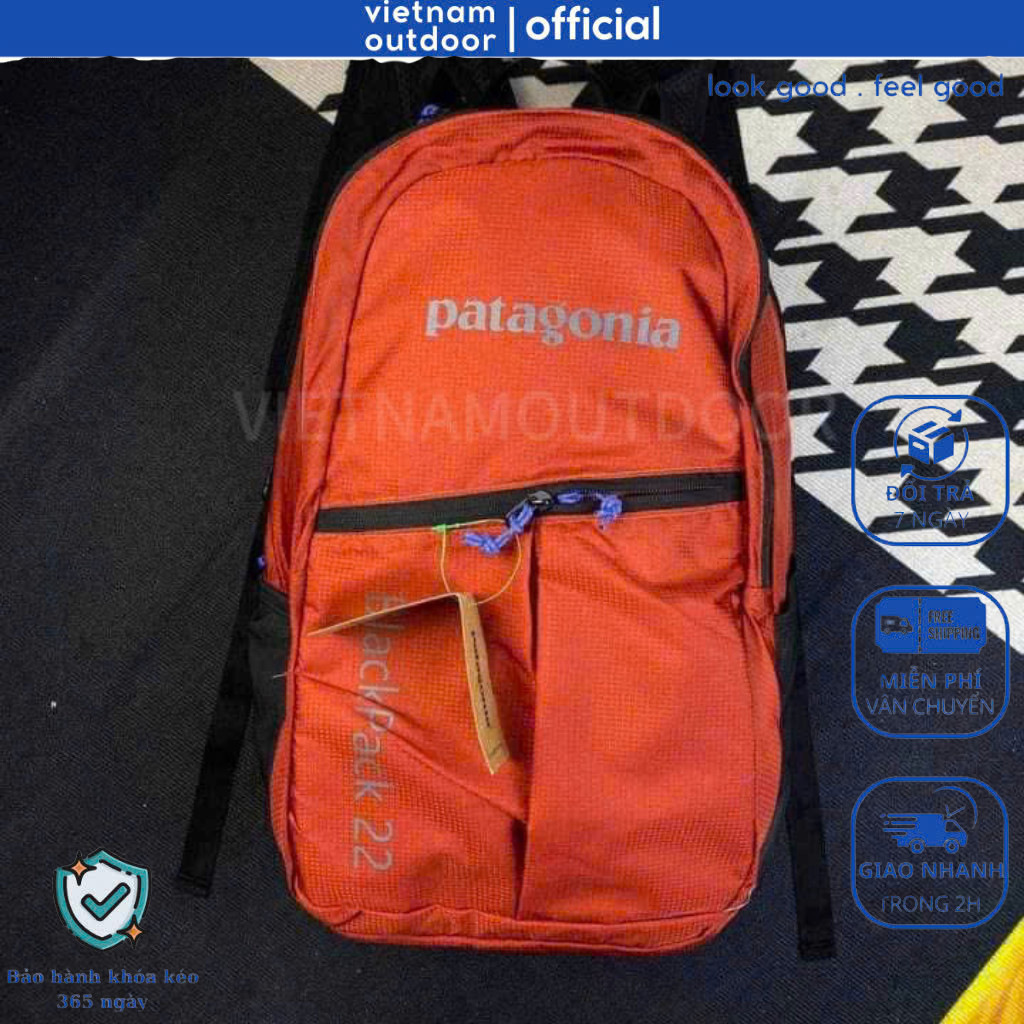 Balo Xếp Gọn Patagonia 22L Chống Thấm Siêu Nhẹ - Đựng Laptop 13-14 inch - Du Lịch, Đi Chơi