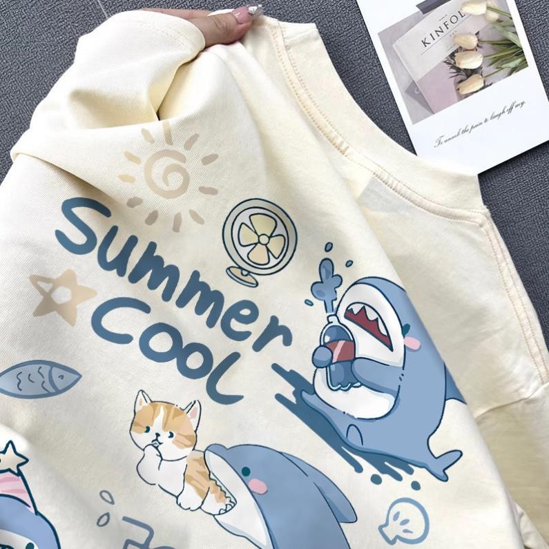 áo phông nữ cute  mùa hè xinh áo style  hàn quốc  SUMMER COOL  áo thun local brand UT