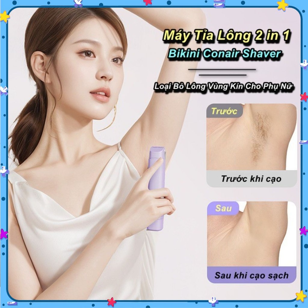 Máy Cạo Lông Di Động 2 Trong 1 Bikini Conair Shaver SS-816 Dành Cho Nữ Giới  💯Store VN💯