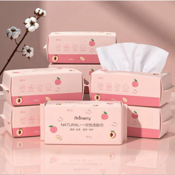 Khăn lau mặt dùng một lần Annimery, khăn giấy đa năng mềm mịn an toàn cho da, cuộn 40 khăn GD12 GD12