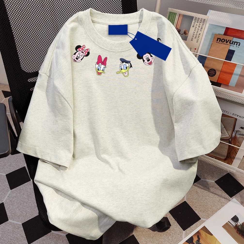 áo phông nữ cotton  xám ghi  kiểu dáng cute hàn quốc đẹp disney VÒNG CỔ áo style  mùa hè UT