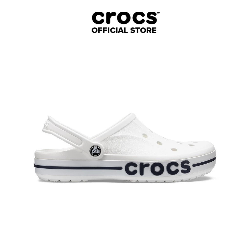 Giày Clog Unisex Crocs Bayaband - White/Navy - 205089-126
