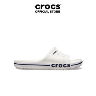 Dép Quai Ngang Unisex Crocs Bayaband - White/Navy