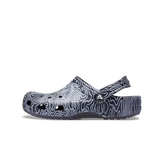 Giày Clog Unisex Crocs Topographic Classic - Deep Navy - 208263-4LF