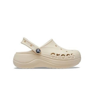 Giày Clog Nữ Crocs Baya Platform - Winter White - 208186-11S