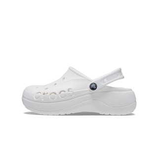 Giày Clog Nữ Crocs Baya Platform - White - 208186-100