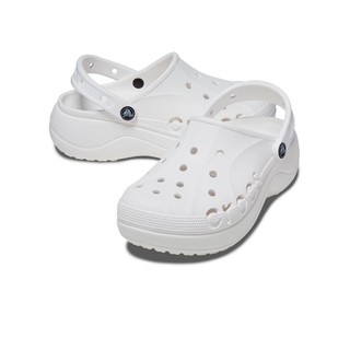 Giày Clog Nữ Crocs Baya Platform - White - 208186-100