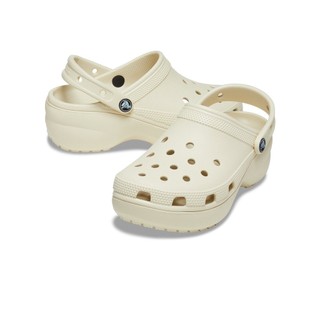 Giày Clog Nữ Crocs Platform Classic - Bone - 206750-2Y2