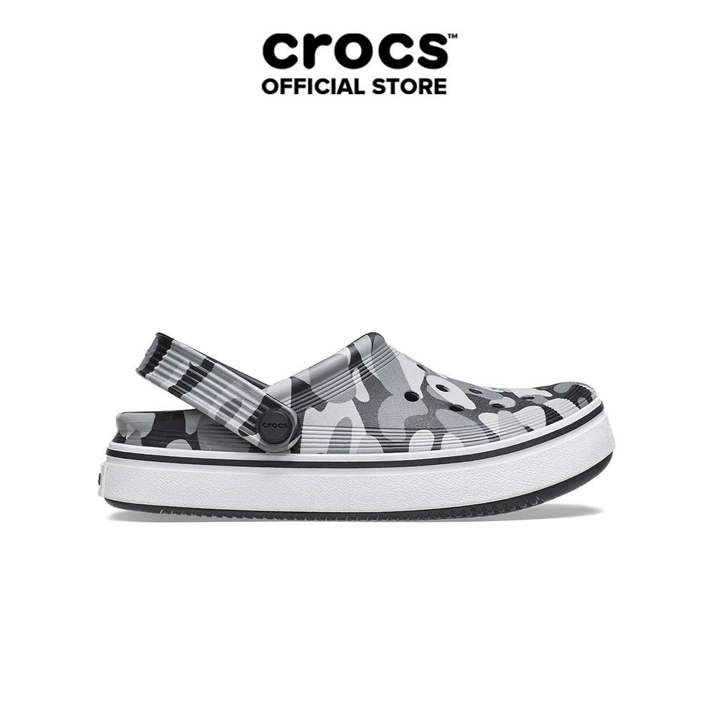 Giày Clog Trẻ Em Crocs Toddler Off Court Camo Redux - Black/White - 209154-066
