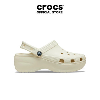 Giày Clog Nữ Crocs Platform Classic - Bone - 206750-2Y2