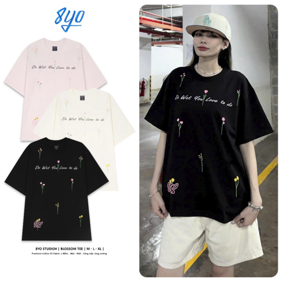 Áo Thun 8YO BLOSSOM Tee Cotton Mềm Mịn Mát - Áo Phông Local Brand Unisex Nam Nữ Form Rộng | BigBuy360 - bigbuy360.vn