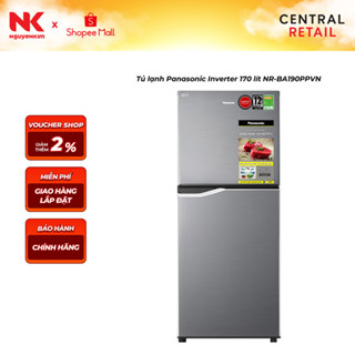 Tủ lạnh 2 cánh Panasonic Inverter 170 lít ngăn đông trên NR-BA190PPVN