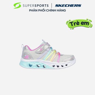  Giày Sneaker Bé Gái Skechers Flutter Heart Lights - Xám  - 303252L-SMLT 
