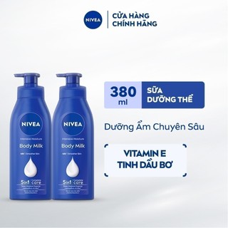  Bộ 2 Sữa Dưỡng Thể NIVEA Body Milk Dưỡng Ẩm Chuyên Sâu 48H | Thấm Nhanh  380 ml  - 98940x2 