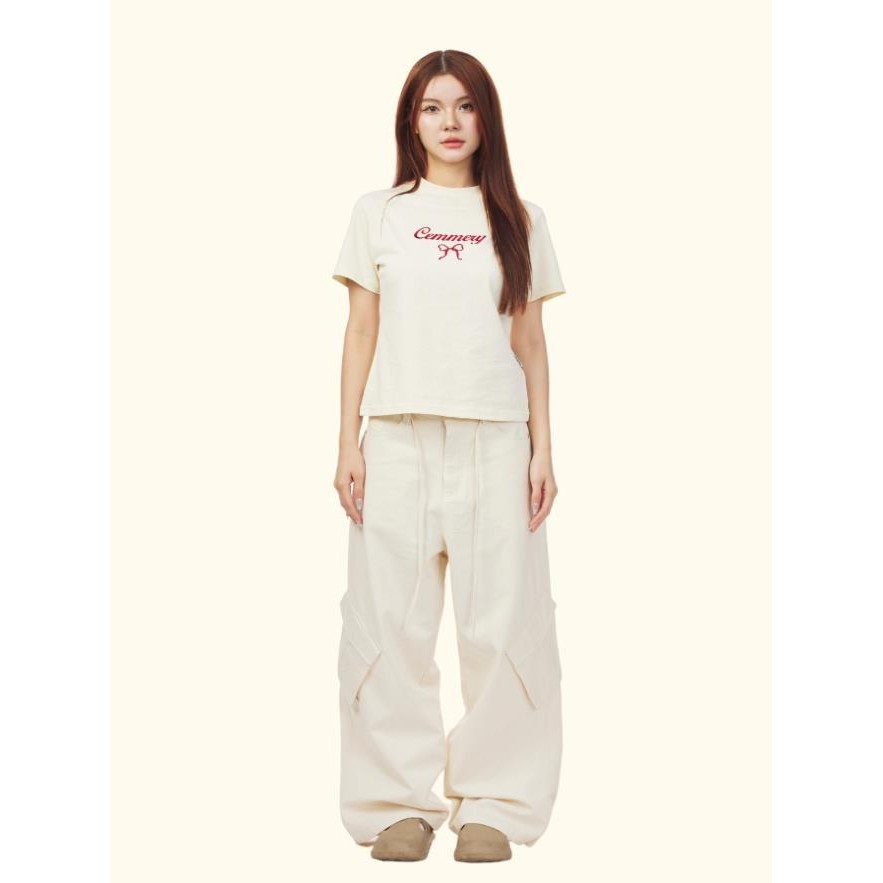 Áo Baby Tee CEMMERY Local Brand Chính Hãng Ribbon Baby Tee cổ cao 2 màu seller.brand | BigBuy360 - bigbuy360.vn