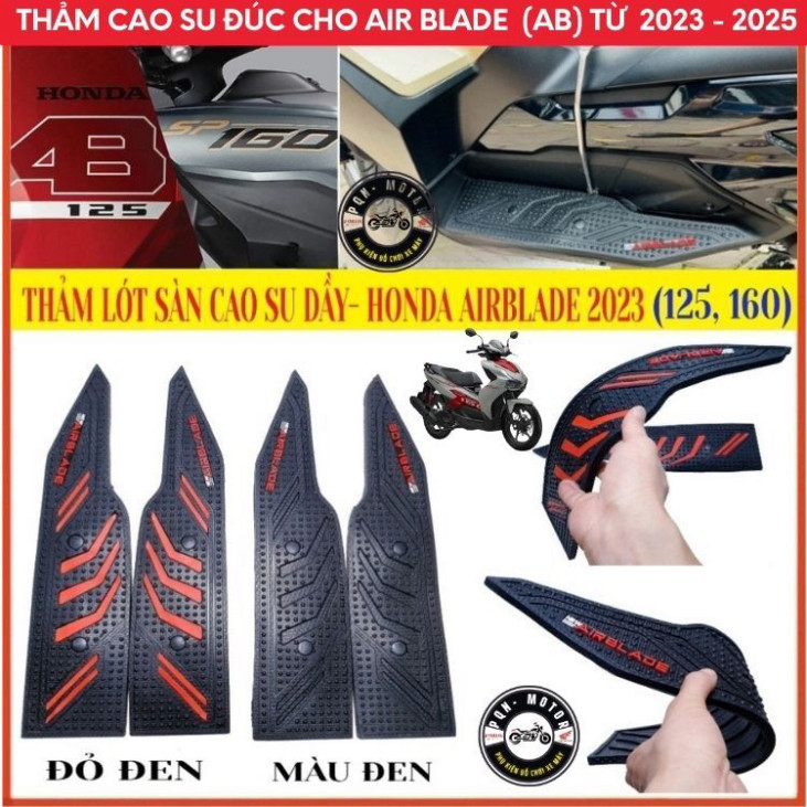Thảm Để Chân AB 2025, AB 2024, AB 2023 Vân Carbon nhựa ABS Hàng Chính Hãng. Bộ Mỏ Dè AB 2025
