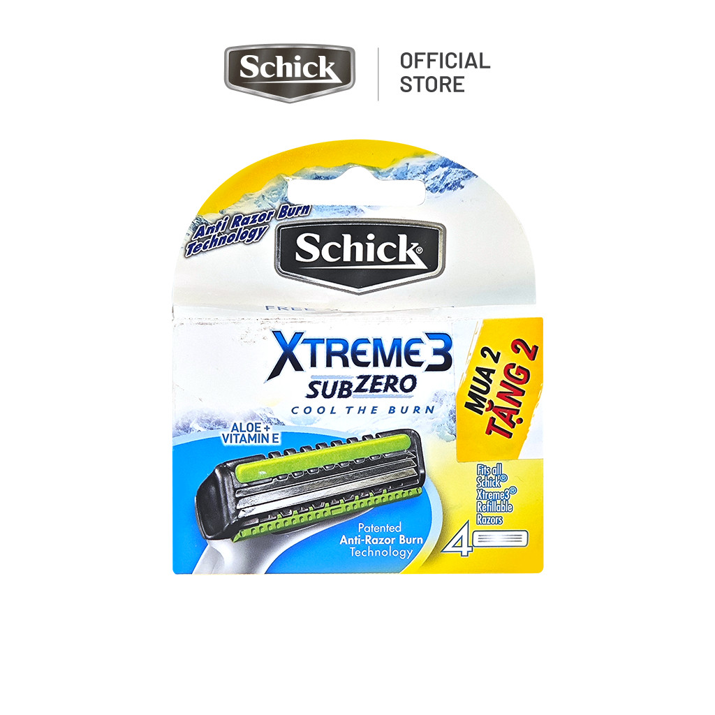 Vỉ 4 Lưỡi Dao Cạo Schick Dành Cho Nam Xtreme3 4S