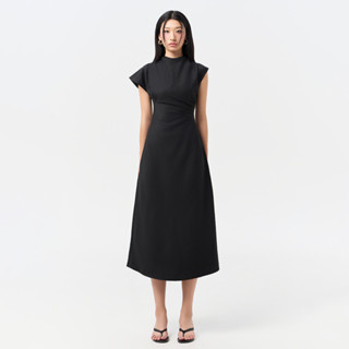 RECHIC Đầm dài Arina form body tay áo hến cách điệu sang trọng thanh lịch