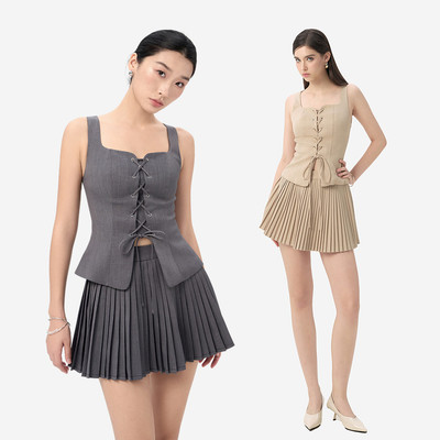 RECHIC Chân váy Ciara xếp ly nhỏ dáng A xòe cơ bản trẻ trung năng động