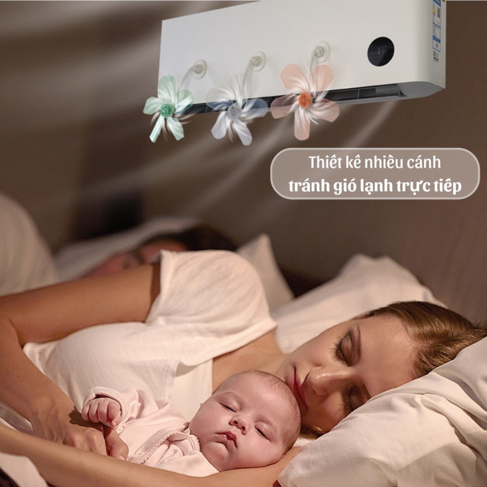 Bộ 3 Quạt Tản Gió Điều Hòa 360° – Tản Gió Mát Dịu, Giảm Thổi Trực Tiếp, Dễ Lắp Đặt