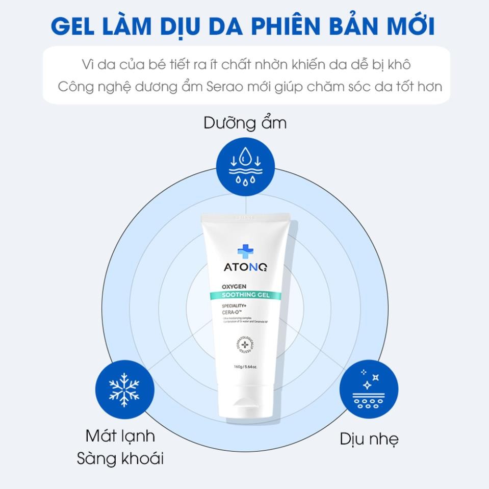 Gel Làm Dịu Da Hữu Cơ Oxygen Atono2 Cho Bé Từ 0M+ Chính Hãng - SAMBABYSHOP