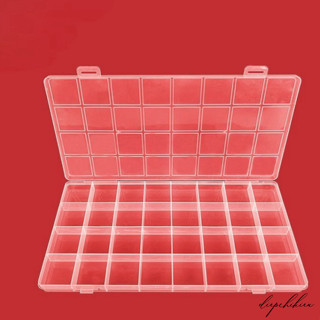  Hộp đựng linh kiện phụ kiện nail 29-32 ngăn có nắp hộp nhựa trong suốt mini đựng thuốc trang sức 