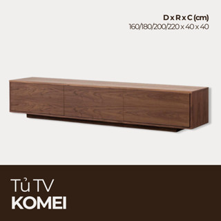  KOMEI Kệ Tivi Phong Cách Cổ Điển 3 cánh lật TTV_020 Chiều dài x 40 x 40 cm Nội thất HGF 