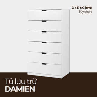 DAMIEN Tủ đựng đồ lưu trữ 6 tầng thiết kế phong cách Bắc Âu TLT_058 80x47x143cm Nội thất HGF 