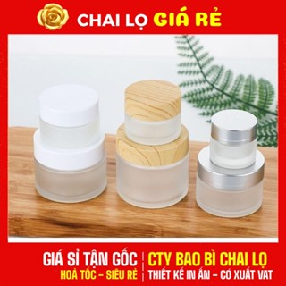 [COMBO 5 CÁI] Hũ Đựng Kem Thủy Tinh Mờ 5g - 50g | Chiết Mỹ Phẩm Face, Serum, Kem Dưỡng