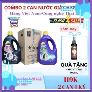   Trợ giá Combo 2 can màu Đen Nước giặt Hygiene SACOM 3in1 Việt Nam SX theo công nghệ Thái can 2ký 