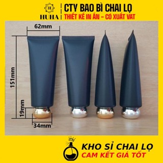   COMBO 3 CÁI  Tuýp Chiết Mỹ Phẩm 100ml ❂ Tuýp Nhựa Tube Nắp Tròn Vàng Bạc Đựng Sữa Rửa Mặt Kem Dưỡng Dầu Gội 