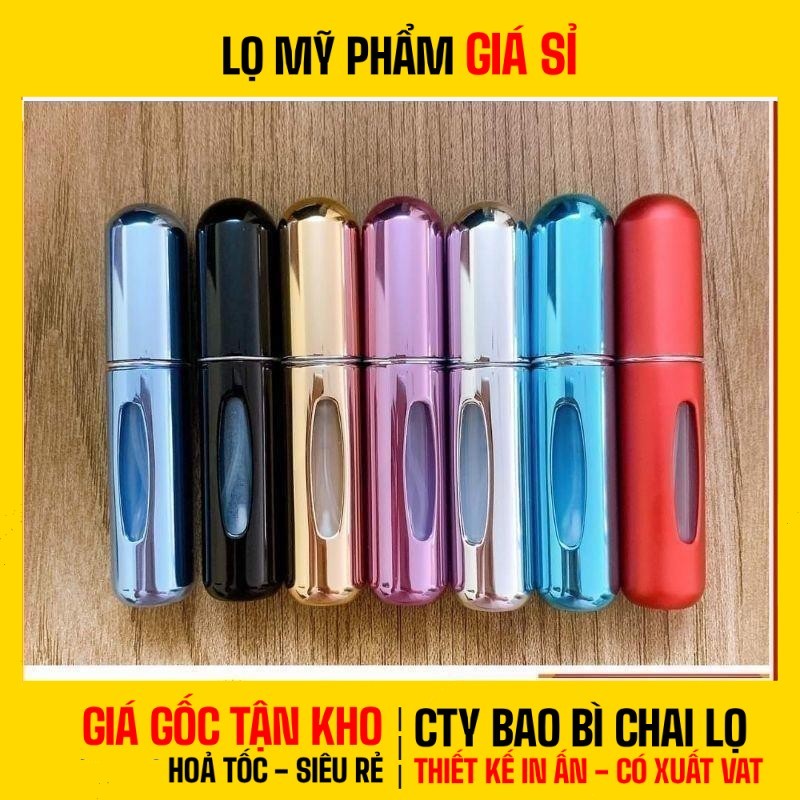 [COMBO 5 CÁI] Chai Lọ Chiết Nước Hoa Tự Động 5ml | Chai Mini Đựng Dầu Thơm, Tinh Dầu Tiện Lợi