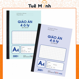  Sổ giáo án 4 ô ly may dán gáy KLONG A4 300 trang 70GSM Vở giáo án bài giảng MS 371 