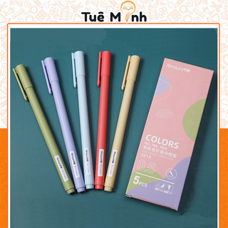  Bộ 5 bút gel màu Macaron Resun nét 0.5mm xinh xắn tiện dụng B17 Cyansnail Xingmai 