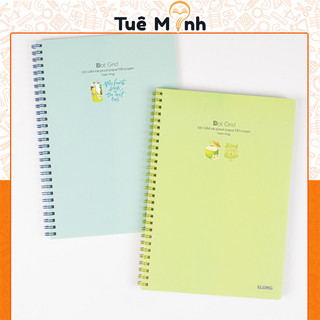  Vở B5 80 trang Dot grid Ruột chấm MS 577  Chọn Màu  bìa nhựa lò xo kép VPPTUEMINH sổ Klong 