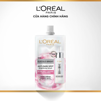 [Quà tặng không bán] Serum Glycolic Melasyl 8% dưỡng sáng da, mờ thâm mụn & nám Loreal Paris 6ml