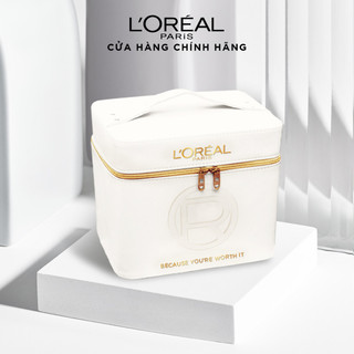 [Quà tặng không bán] Túi da đựng make up vuông L'Oreal Paris